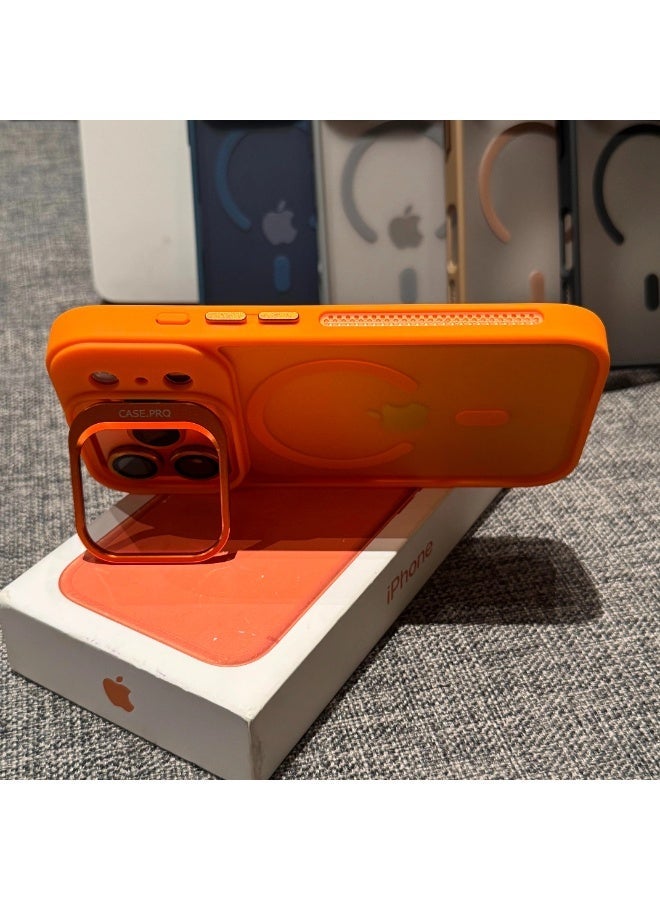 iPhone 17 Pro Max Translucent Matte Kickstand Case for iPhone 17 Pro Max, Built-in Adjustable Camera Stand, Magnetic Mag-Safe Shockproof Phone Cover for iPhone 17 Pro Max - Image 5